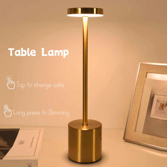 Elegant LED Rechargeable Touch Metal Table Lamp